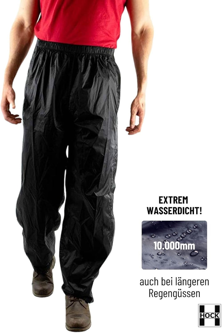 HOCK Regenhose Unisex für den bequemen Einstieg - Mit 2-Wege-Reissverschluss und Atmungsaktiv - Extr