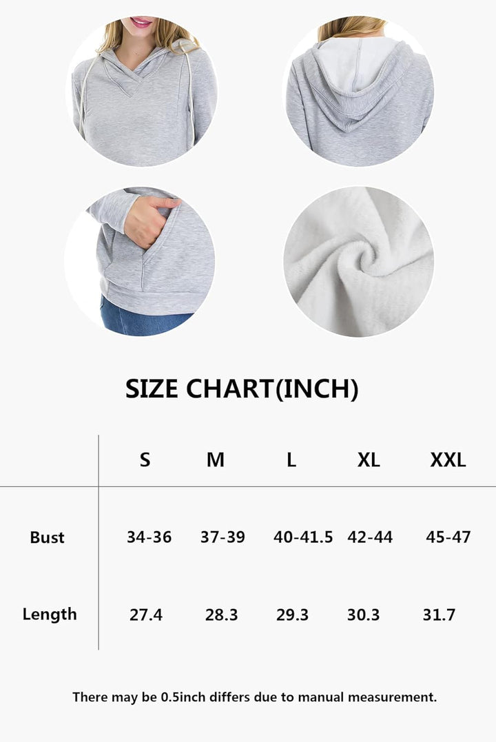Smallshow Stillanzug Mutterschaft Fleece Stillpullover Stilloberteil Umstandsmode Hoodie Sweatshirt