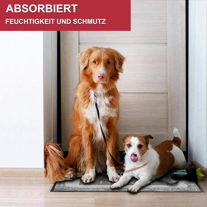 Valia Home Hochwertige Fussmatte 60x80 cm (Large) – Schmutzfangmatte für Innen & Aussen, rutschfest