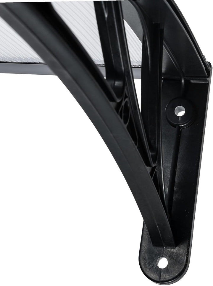 Werkapro Markise Polycarbonat 80 x 100 cm schwarz, 100 cm