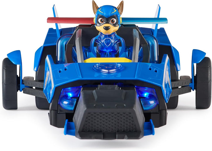 Paw Patrol: Der Mighty Kinofilm, 40cm langes Chase Deluxe Superhelden-Raketenfahrzeug inkl. Chase Fi