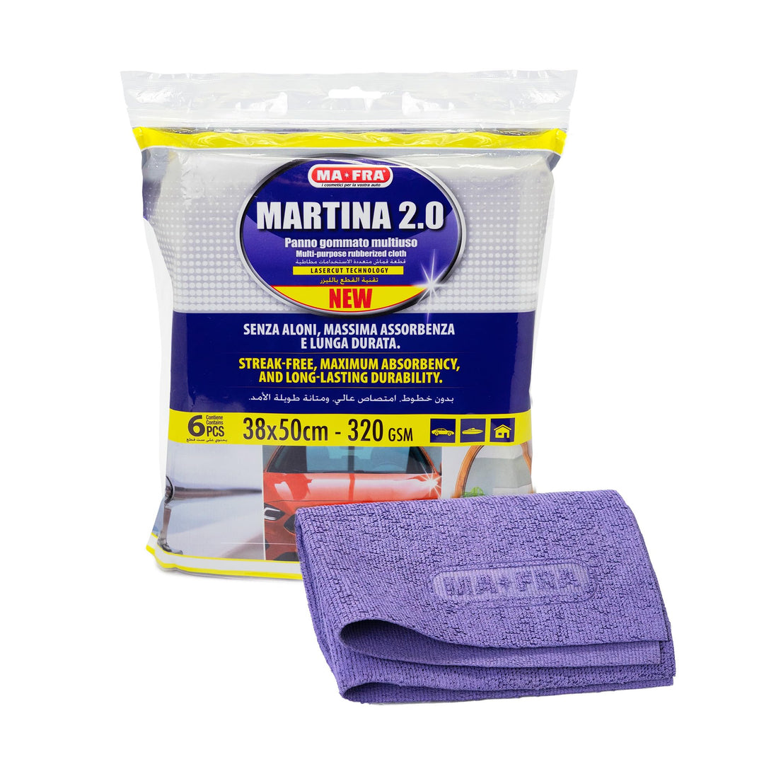 Mafra Martina 2.0 Tuch, 6 Stück - Mehrzweck-Gummituch, sehr saugfähig, streifenfrei, optimal zum Tro