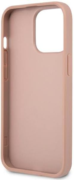 GUESS GUHCP14LPSATLP Hülle für iPhone 14 Pro 6,1" rosa/pink hardcase SaffianoTriangle Logo