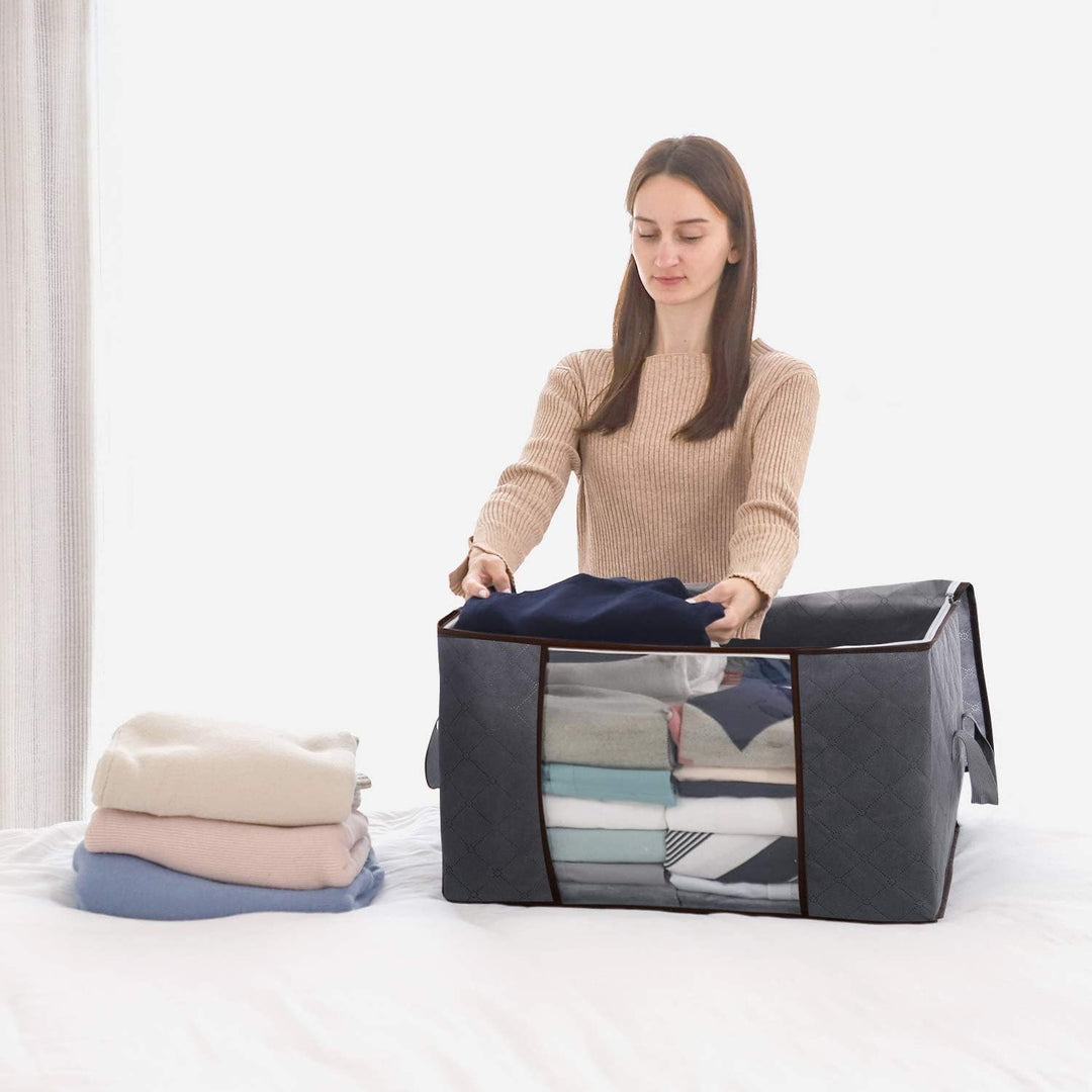Lifewit 6 Stück 90L Grosse Aufbewahrungstasche Schrank Organizer Set, Faltbar Kleideraufbewahrung mi