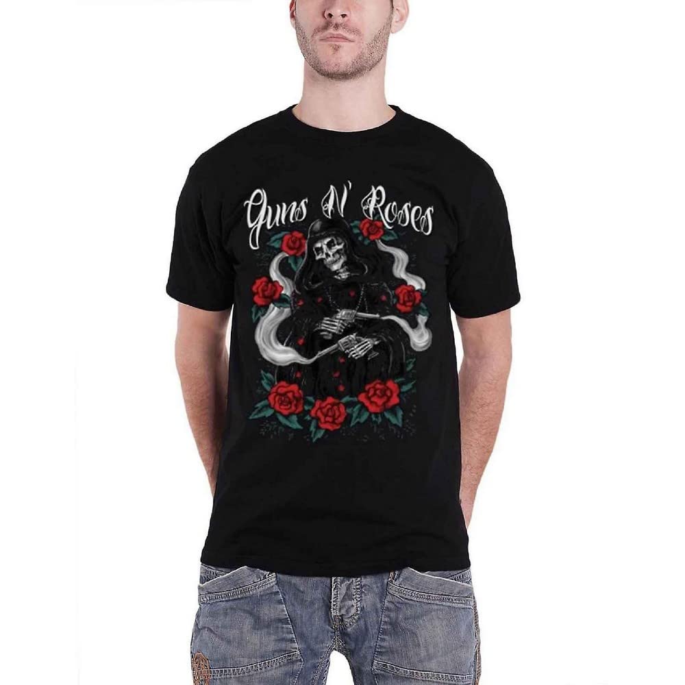 Guns N' Roses Herren Roses Reaper T-Shirt S Schwarz (Black), S Schwarz (Black)