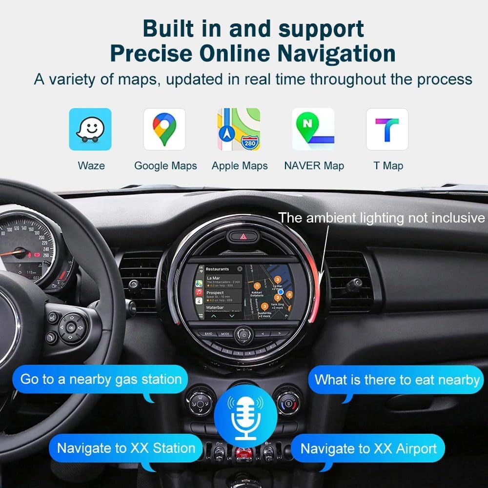 9 Zoll HD Auto Radio Autospieler GPS Navigation Carplay/Android Autoradio, Ersatz für BMW Mini Coope