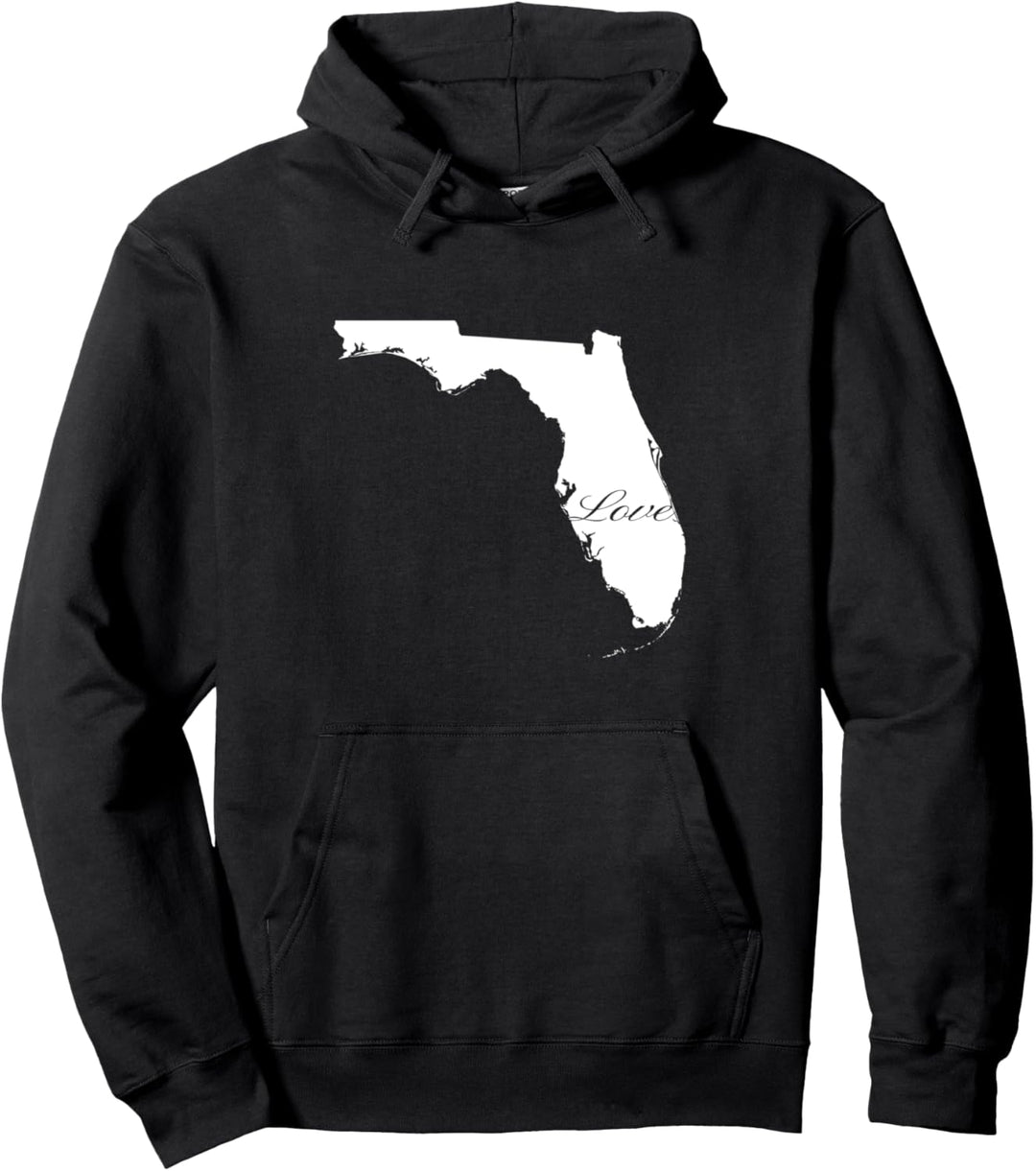 Florida Cursive Love State Pride Pullover Hoodie