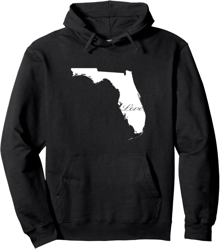 Florida Cursive Love State Pride Pullover Hoodie
