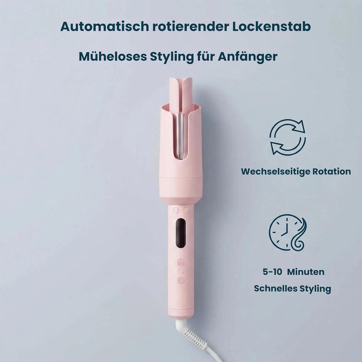 Lockenstab Hairstyler Automatischer Lockenstab, 32mm Selbstrotierender Lockenwickler mit 3 Temperatu
