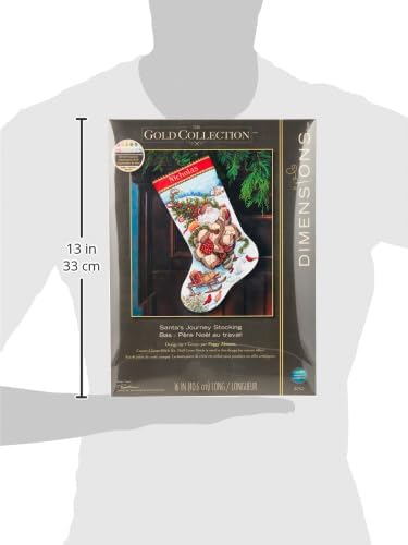 Dimensions X Stitch II StrumpfSantaJurny Zählmusterpackung mit Zählmuster, Wolle, Mehrere Farben, by