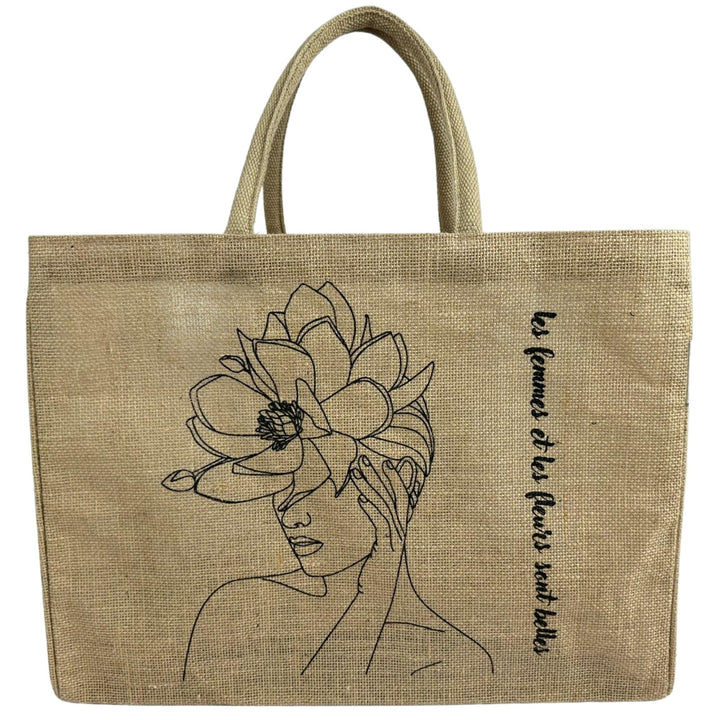 Domelo Einkaufskörbe. Bedruckte Einkaufstasche. Jute Tasche gross. Korbtasche, wasserabweisenden Str