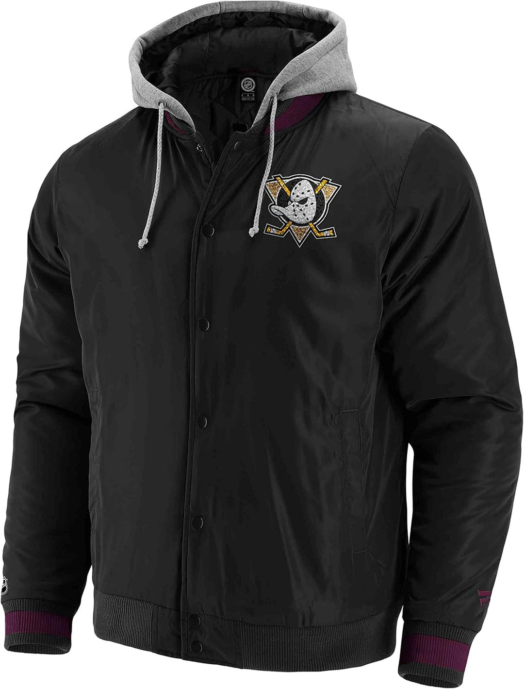Fanatics - NHL Anaheim Ducks Sateen Kapuzen Jacke Farbe Schwarz L Schwarz, L Schwarz