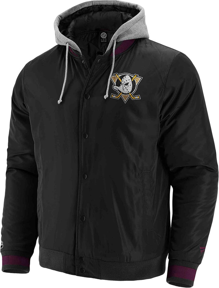 Fanatics - NHL Anaheim Ducks Sateen Kapuzen Jacke Farbe Schwarz L Schwarz, L Schwarz