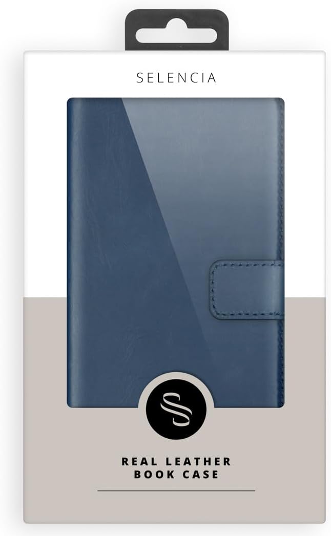 SELENCIA Bookcase Hülle kompatibel mit iPhone 12 Pro Max – Era Leder Handytasche Side Flip Case – Ha