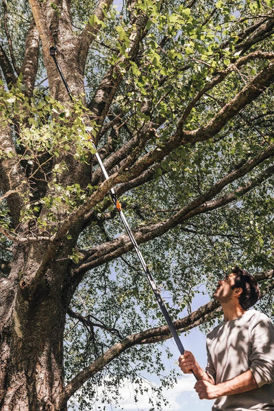 Fiskars Amboss-Schneidgiraffe für trockenes und hartes Holz, Nicht teleskopierbar, Schnittwinkel um