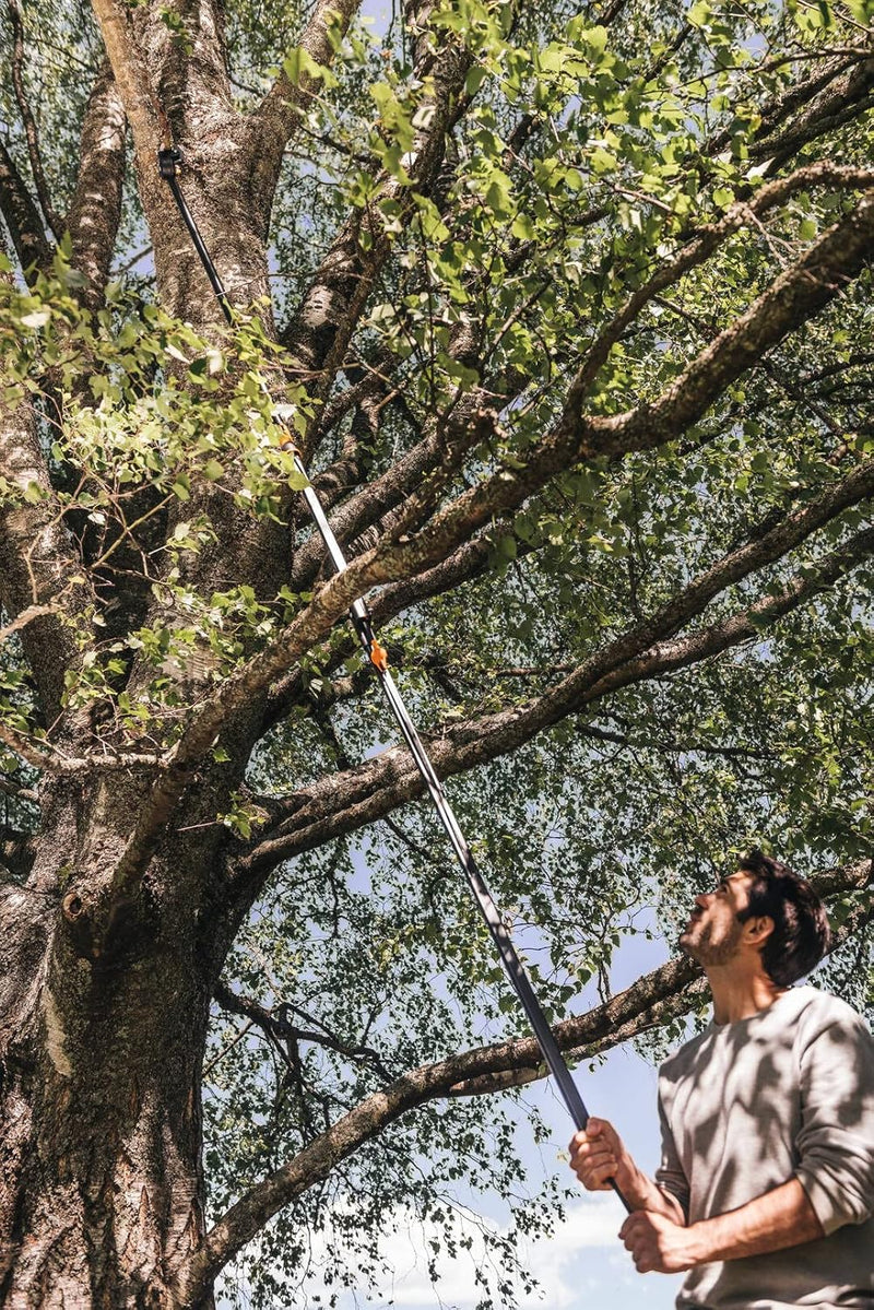 Fiskars Amboss-Schneidgiraffe für trockenes und hartes Holz, Nicht teleskopierbar, Schnittwinkel um