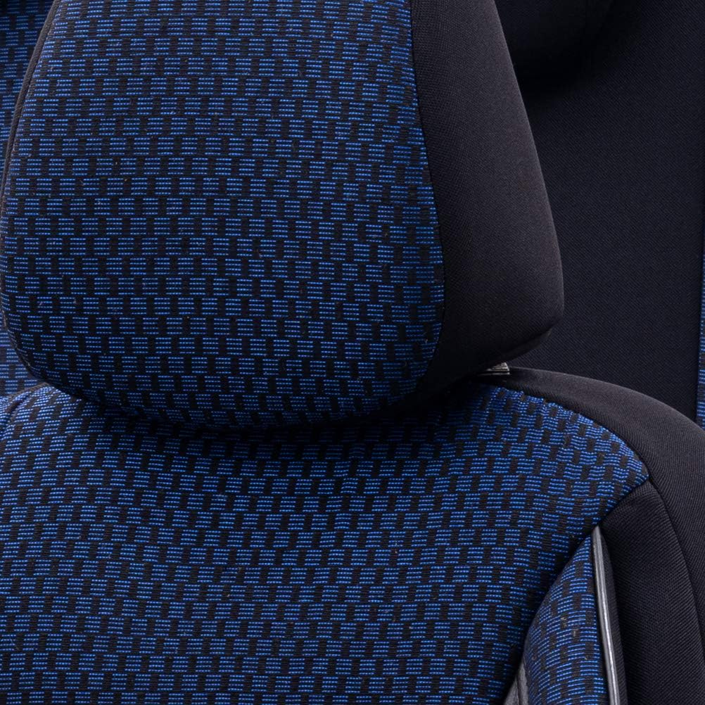 Universelle Stoff Sitzbezüge 'SelectedFit Sports' Schwarz/Blau - 11-Teilig- - kompatibel mit Side-Ai