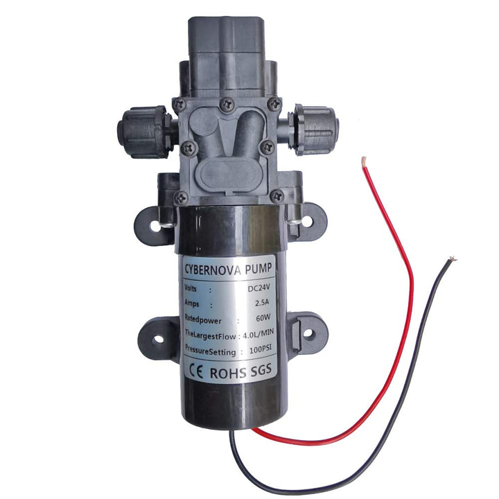 CYBERNOVA Selbstansaugende Pumpe für Frischwasser, 24 V, 100 PSI, 4,0 l/m, für Frischwasser, selbsta