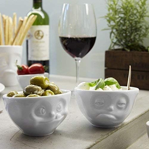 FIFTYEIGHT PRODUCTS / Tassen / Kleine Schälchen Set Nr. 3 „Lecker & Verpennt“ (Porzellan, 200 ml, we