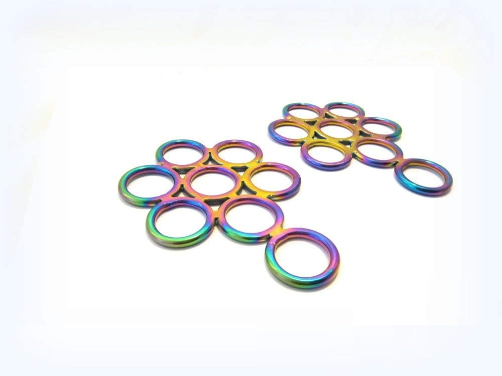 PS Pferdeartikel Regenbogenfarben - Gebissloser Zaum Hackamore Flower - Multicolour Rainbow