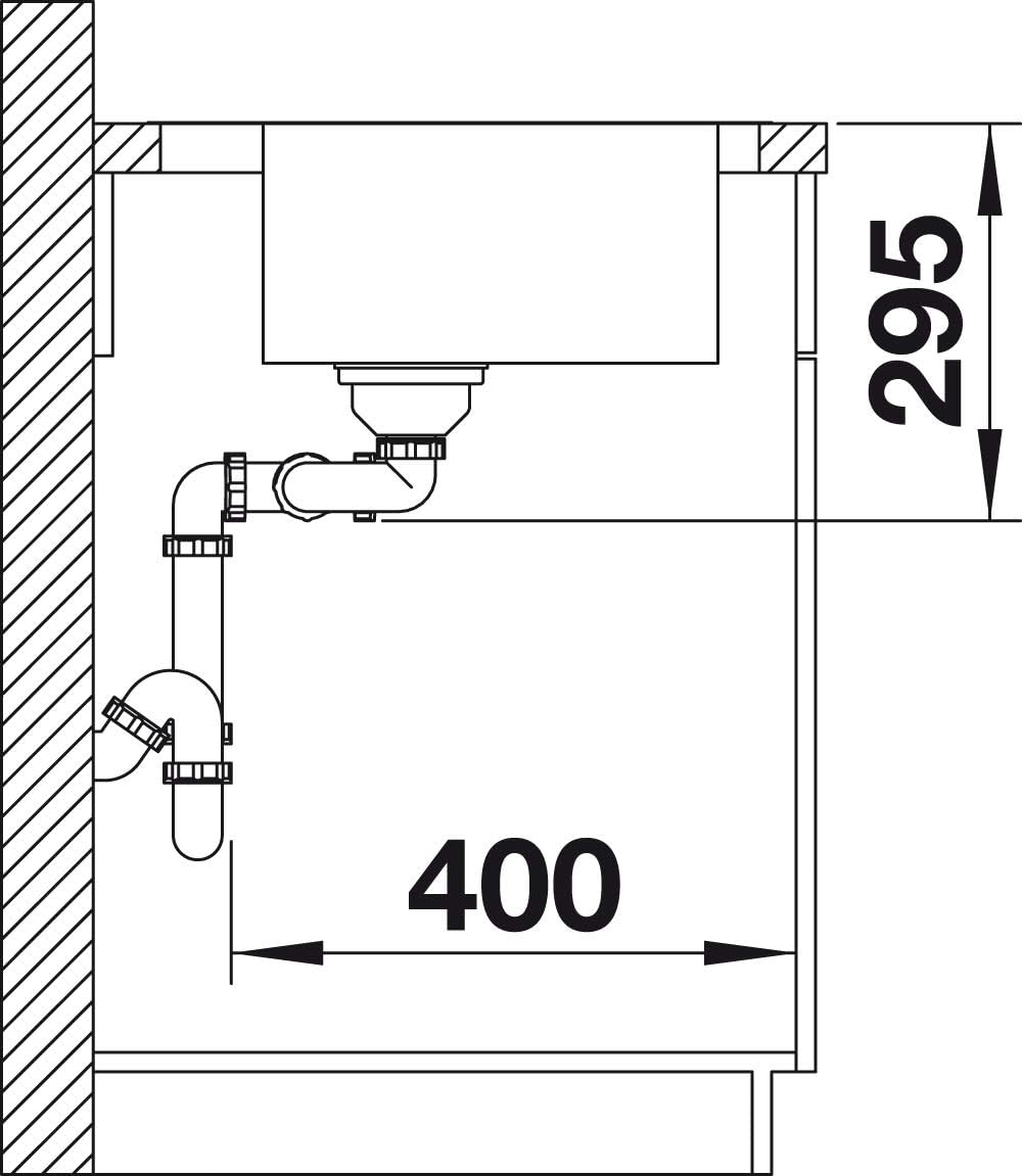 BLANCO DIVON II 8 S-IF | Edelstahl | Einbauart: Einbau von Oben & Flächenbündig | Hauptbecken links