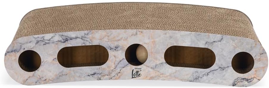 Designed by Lotte Silja, Kratzspielzeug, Karton, Weiss, 46x25x9 cm