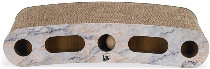 Designed by Lotte Silja, Kratzspielzeug, Karton, Weiss, 46x25x9 cm