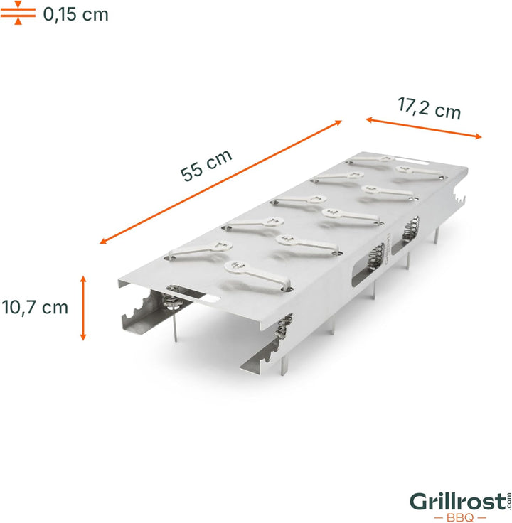 Der Grillrost.com Flammlachshalter - Das Flammlachsbrett für die Ewigkeit!, Grillrost.com Flammlachs