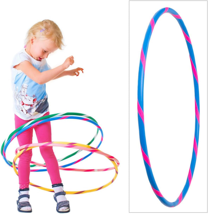 HOOPOMANIA Bunter Kinder Hula Hoop [Ø60cm - Ø80cm] Hula Hoop für Kinder in vielen Farben Ø60cm Blau-