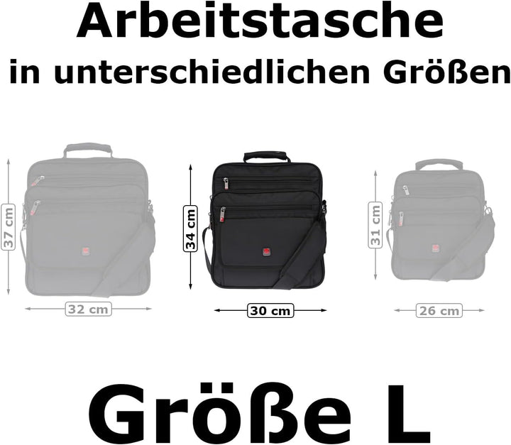 Christian Wippermann Profi Grösse M, L, XXL, Umhängetasche Flugbegleiter Herren Tasche Messenger Arb