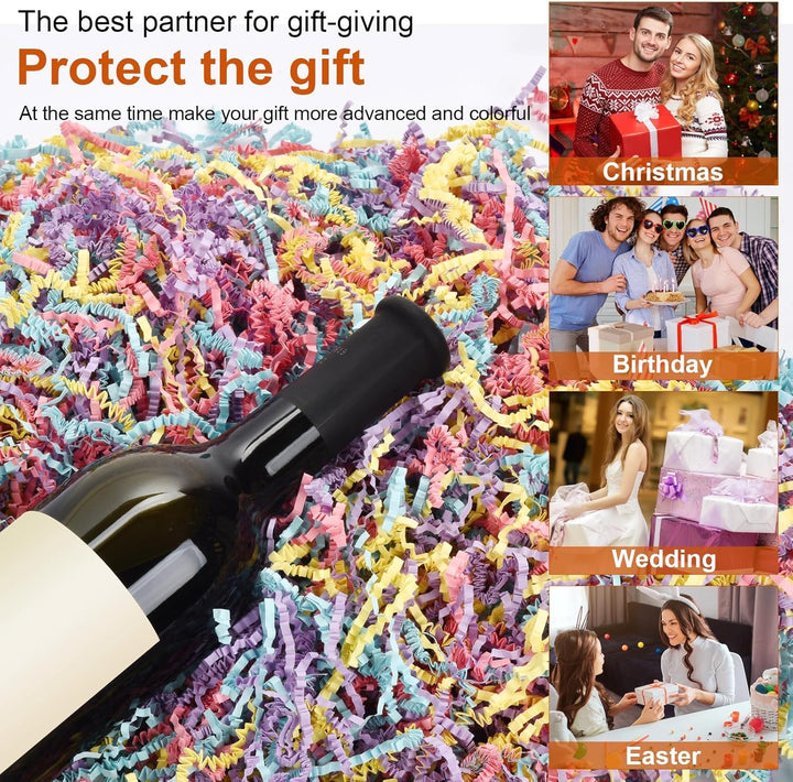 Raffia Geschreddertes Papier, 100g Füllmaterial Geschenk, Raffia Hamper Shreds, Geschreddertes Papie
