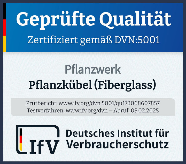 Pflanzwerk® Pflanzkübel Pflanzschale Bowl Ø 36cm Lava Anthrazit *Frostbeständige Blumenschale* *Prem
