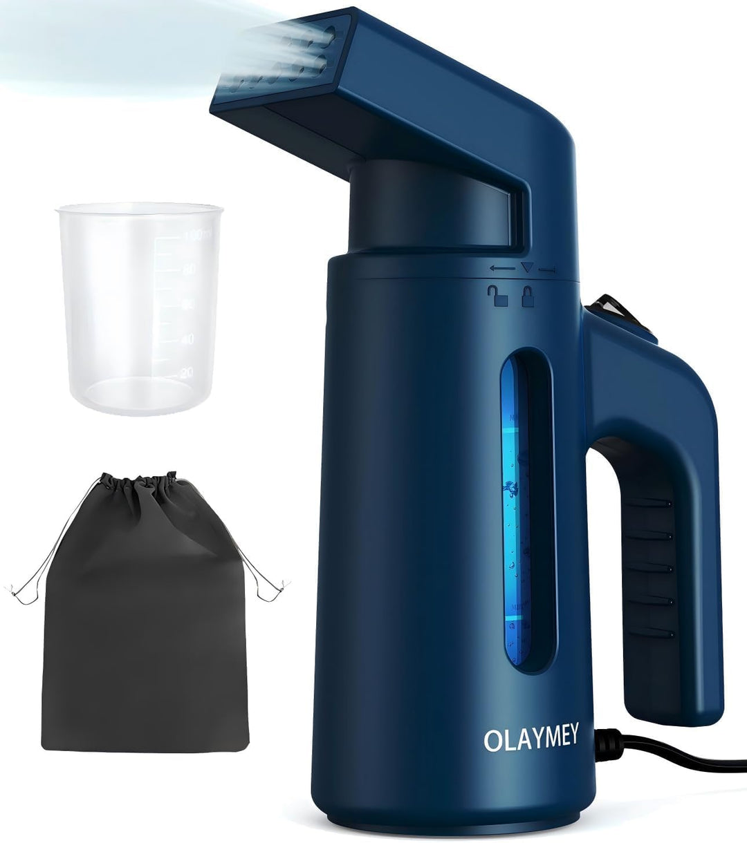 OLAYMEY Steamer Dampfglätter 700W, Dampfbügeleisen Kleidung Steamer Fast Wrinkle Remover, Dampfbürst