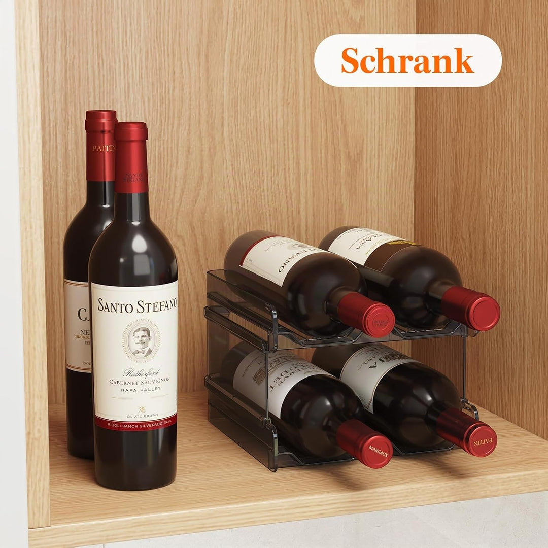 Lifewit Kühlschrank Organizer, Stapelbares Weinregal aus Kunststoff für Kühlschrank, Flaschen Organi