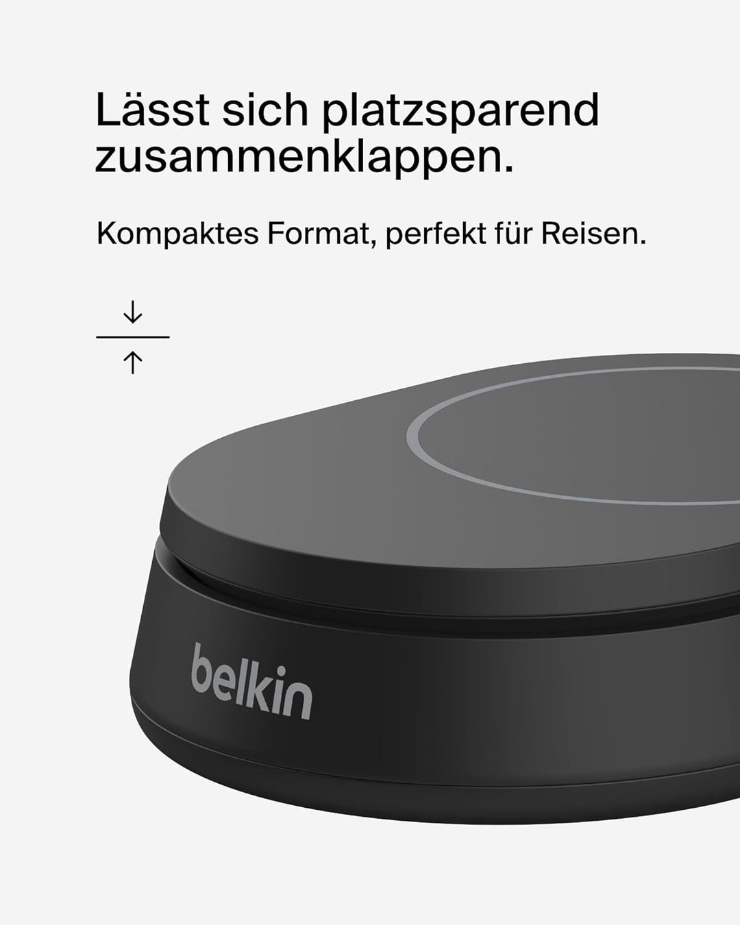 Belkin BoostCharge Pro induktive Ladestation 15W, Qi2-Ladegerät, kabelloses Ladegerät, kompatibel mi