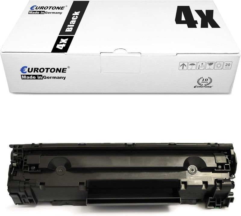 4X Eurotone kompatibler Toner für HP Laserjet Pro M 12 26 a w nw ersetzt CF279A 79A 4x Black, 4x Bla