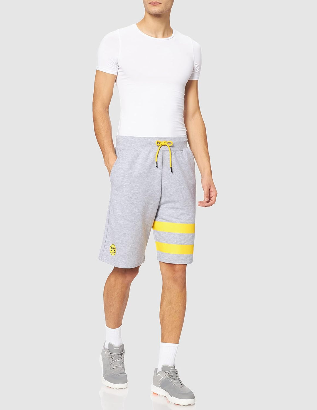 Borussia Dortmund BVB Shorts grau, S Grau