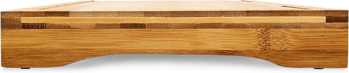 Relaxdays Schneidebrett Bambus HxBxT: ca. 4,5 x 52 x 29 cm grosses und robustes Holzbrett Küchenbret
