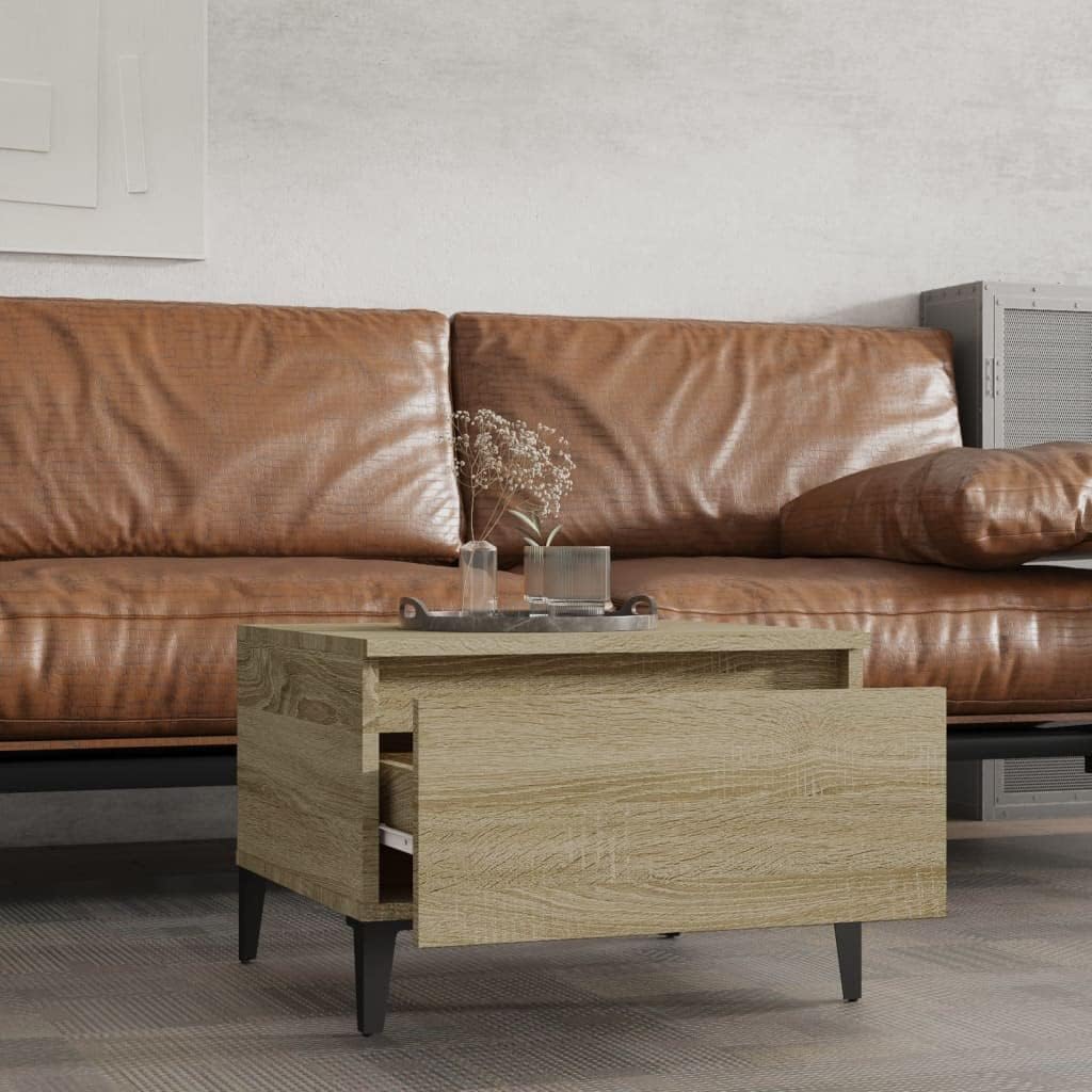 FIRBNUS Beistelltisch Sonoma-Eiche Beistelltisch Couch Beistelltisch Schmal Beistelltisch Holz Beist