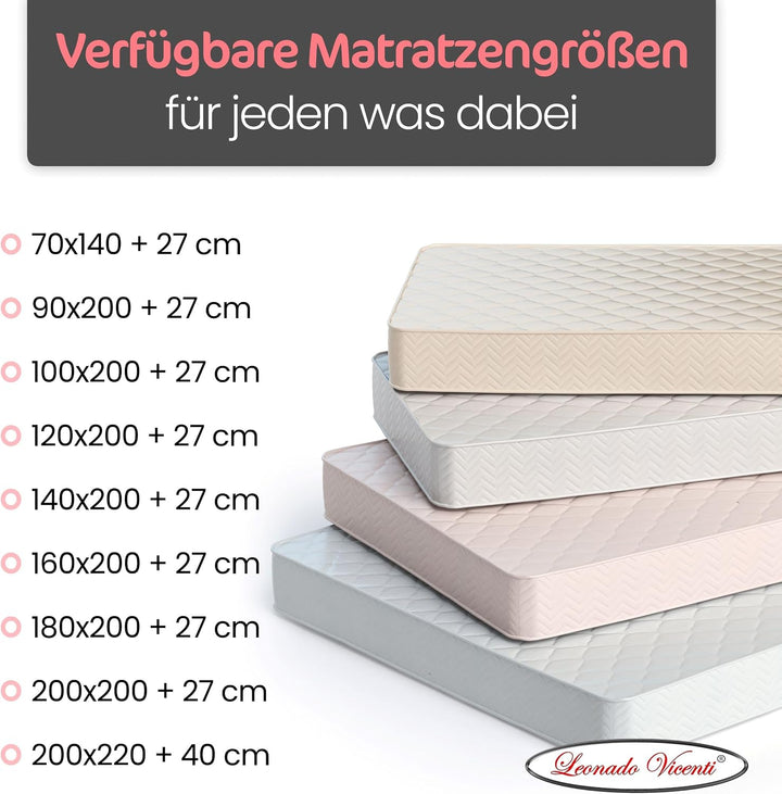 Leonado Vicenti Matratzenschoner 2 Stück Matratzenbezug Baumwolle Wasserdicht 120x200 cm Matratzenau