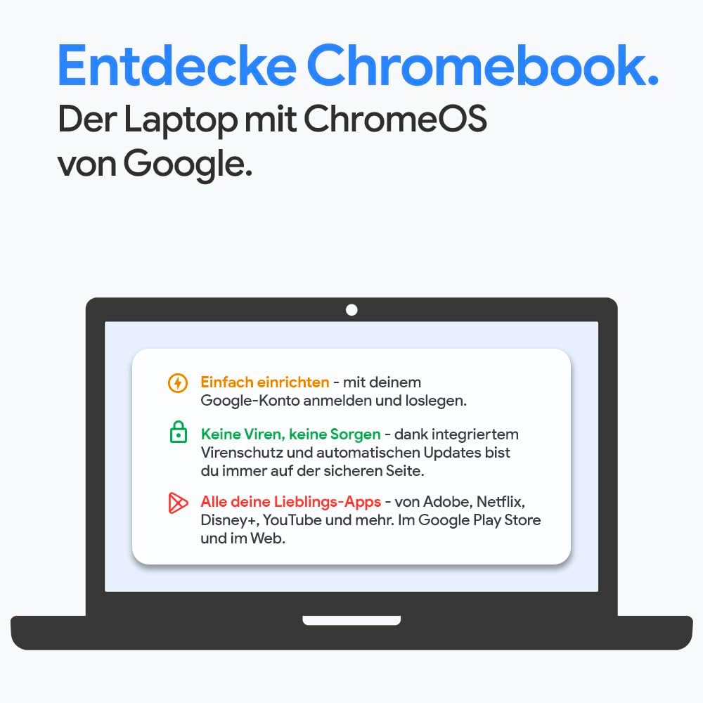 HP Chromebook x360, 14" Touchscreen, Intel Prozessor N100, 4 GB DDR4 RAM,128GB eUFS, Intel UHD Graph