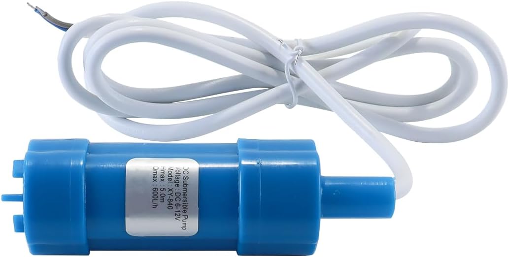 Alide Tauchpumpe 12V 600L/H Mini Wasser Mit 5M Schlauch, Ultra Leise 5M Förderhöhe, Kleine Tauchwass