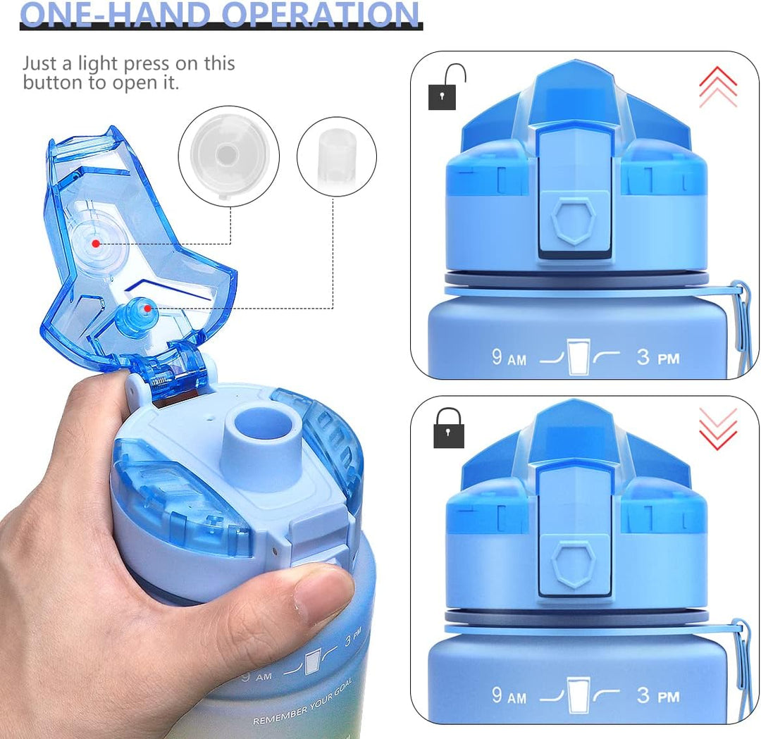 Zounich Trinkflasche Kinder Auslaufsichere 1L/700ml/500ml-BPA frei trinkflaschen Sport tritan Kunsts