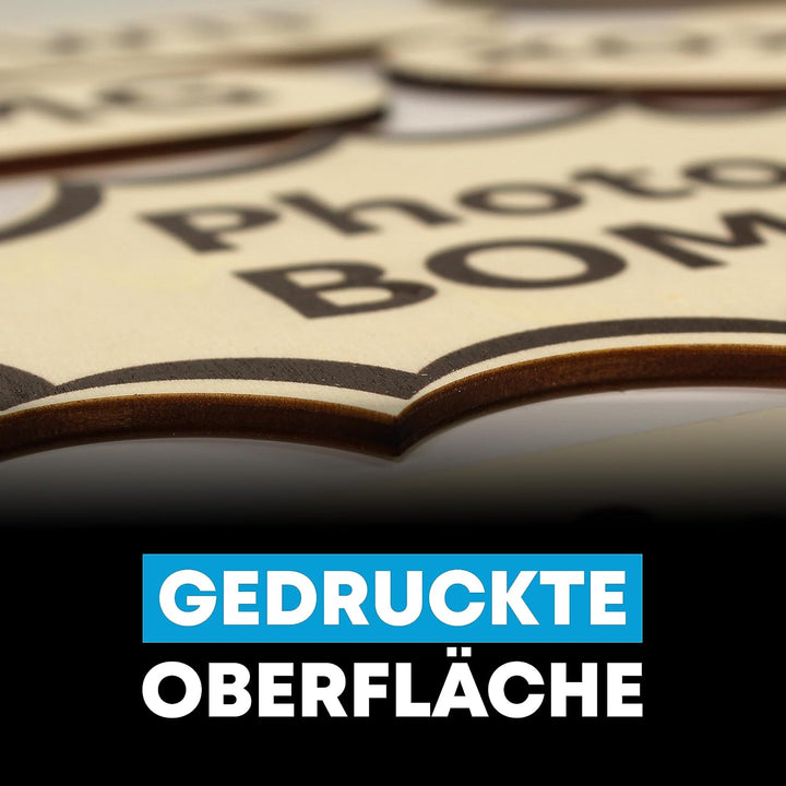 Fotobox Accessoires Hochzeit Requisiten, Schilder aus Holz mit Sprüchen, Wedding Props Zubehör für P