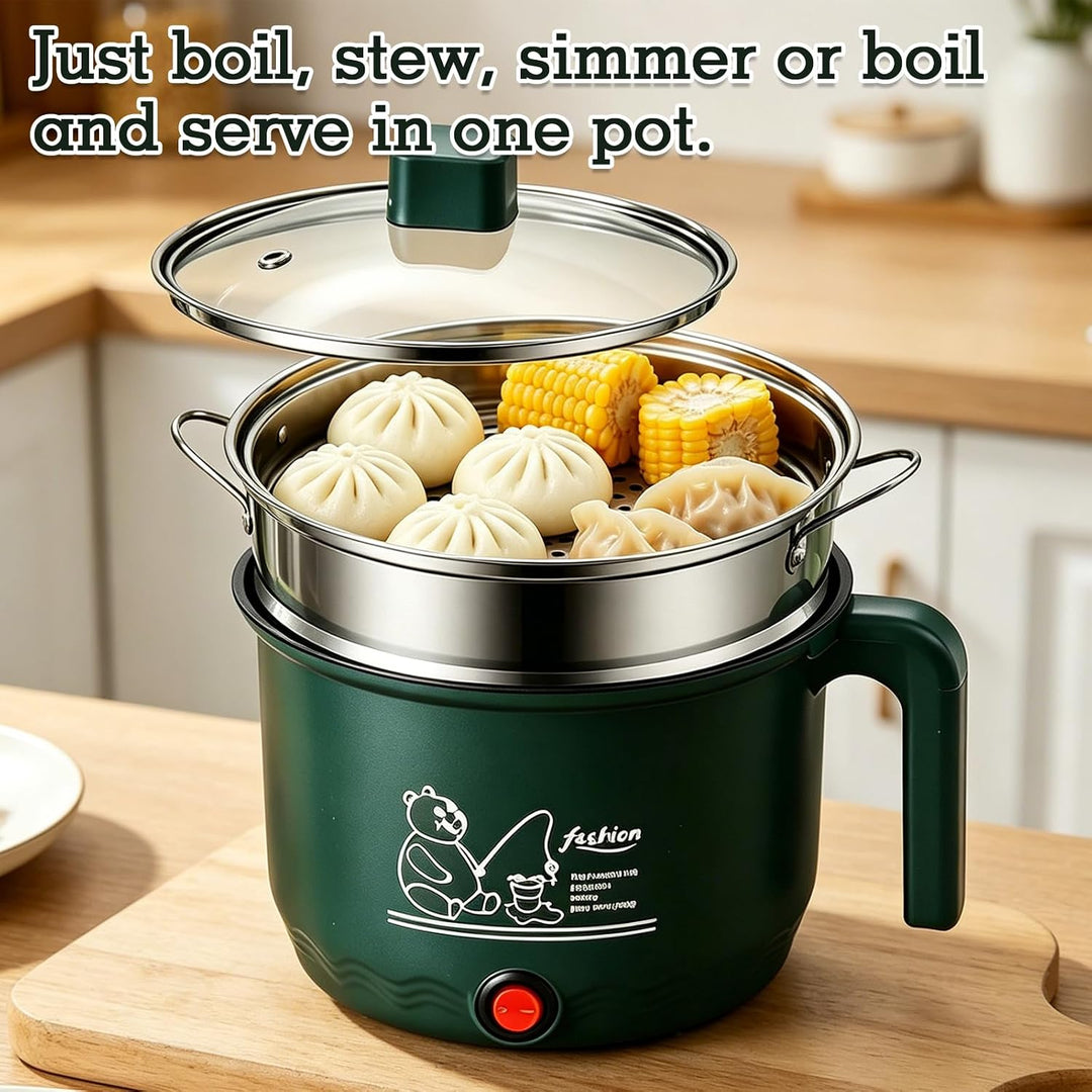 Elektrische Hot Pot, 1,8L Elektrischer Kochtopf, 220V 600W Tragbare Mini Antihaft Multikocher, Schne