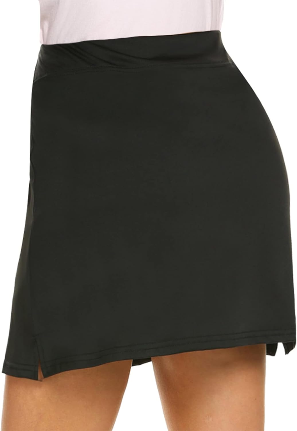 Timuspo Damen Tennisrock High Waist Tennis Skorts Sportrock mit Innerer Kurzer Hose und Taschen für