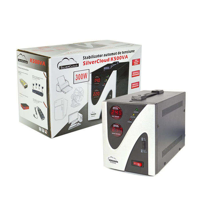 Spannungswandler Stabilizer SilverCloud SilverCloud 500VA 300W, PNI-SCK500V, Black 500 VA / 300 Watt