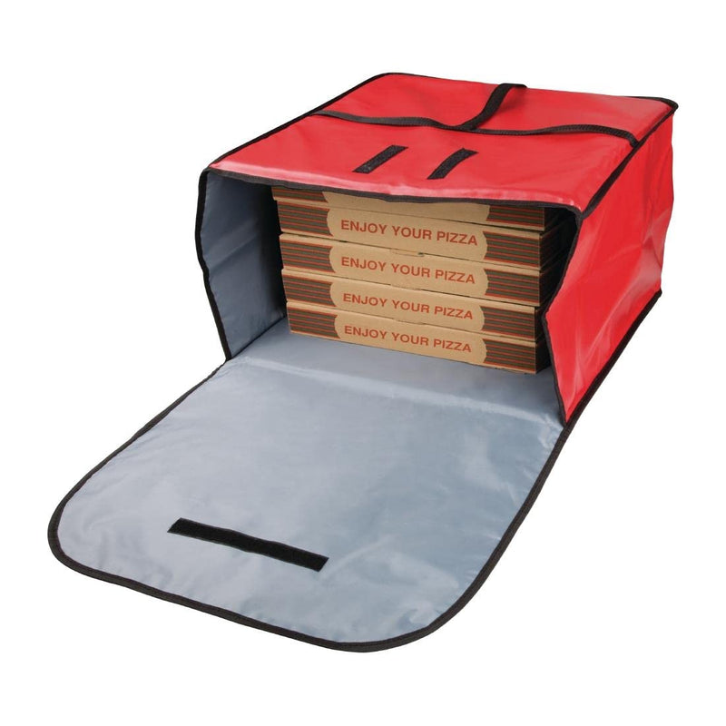 Vogue Large Hot Food Pizza Liefertasche, Rot, Material: Polyester und gepolsterte Isolierung, 305 x
