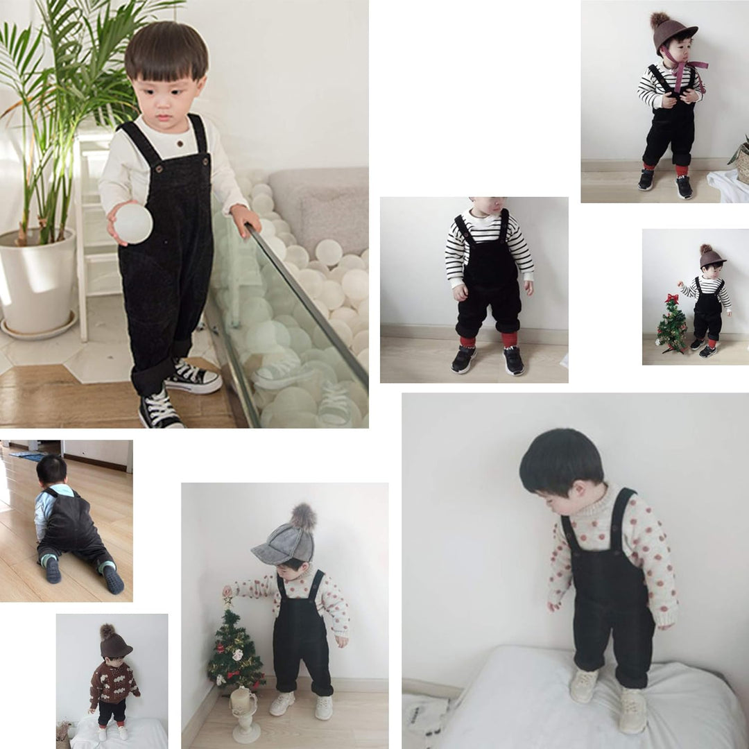 Camilife Baby Kleinkind Kinder Jungen Mädchen Kordsamt Latzhose Overall Kord Hose mit Hosenträger fü