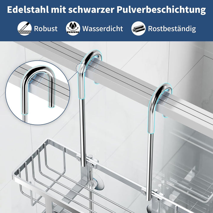 pickpiff Duschablage Zum Hängen Duschregal Shampoo Halterung Für Dusche Glastür Duschkorb Ohne Bohre